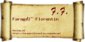 Faragó Florentin névjegykártya